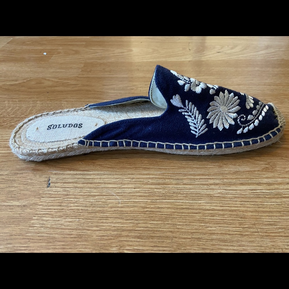 Soludos embroidered espadrille mules